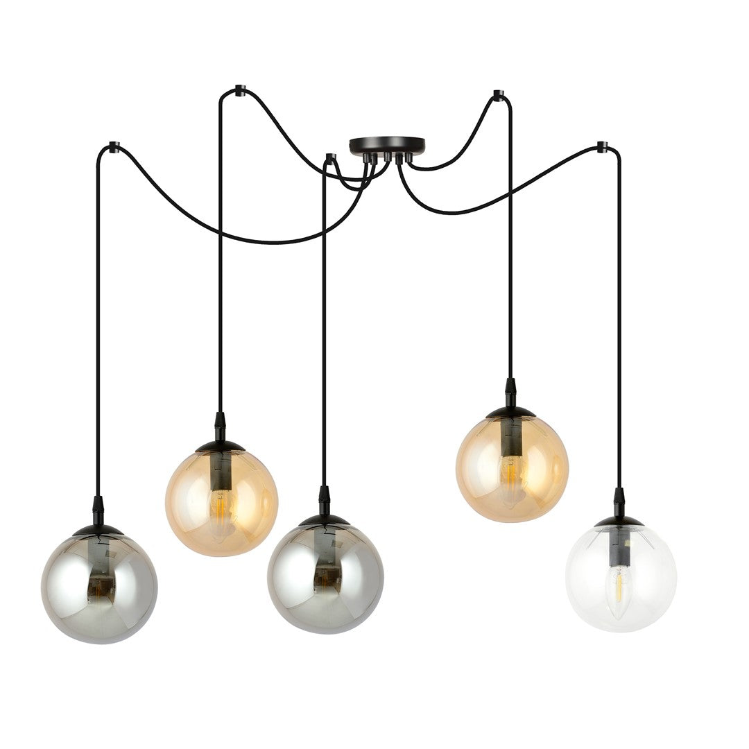 Loftlampe GIGI 5 - Sort / Grafit / Rav - Nordic Unique