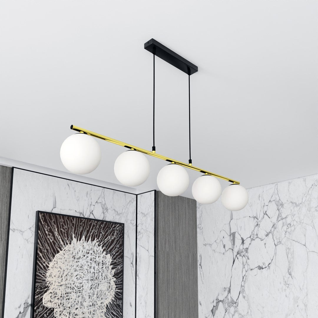 Loftlampe ALLE 5 - Sort / Hvid / Guld - Nordic Unique