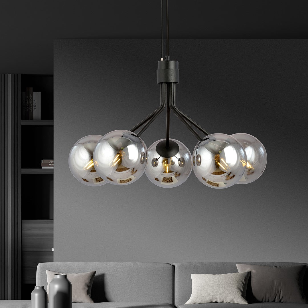 Loftlampe NOVA 5 - Sort / Grafit - Nordic Unique