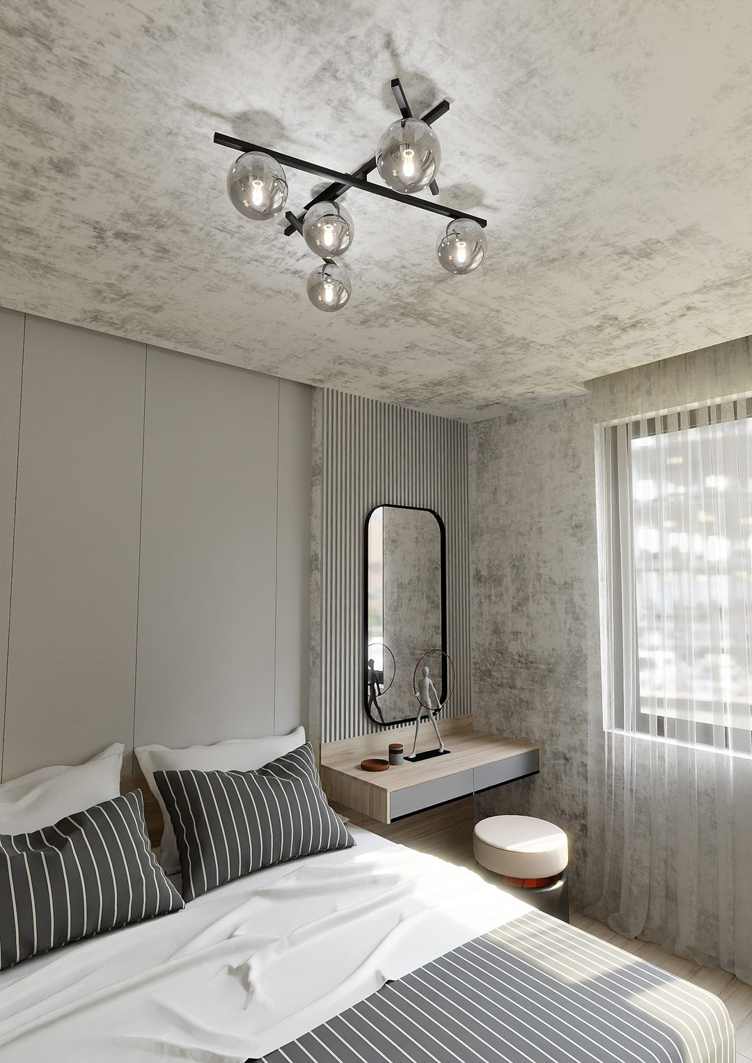 Loftlampe SMART 5 - Sort / Grafit - Nordic Unique