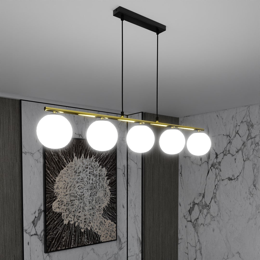 Loftlampe ALLE 5 - Sort / Hvid / Guld - Nordic Unique