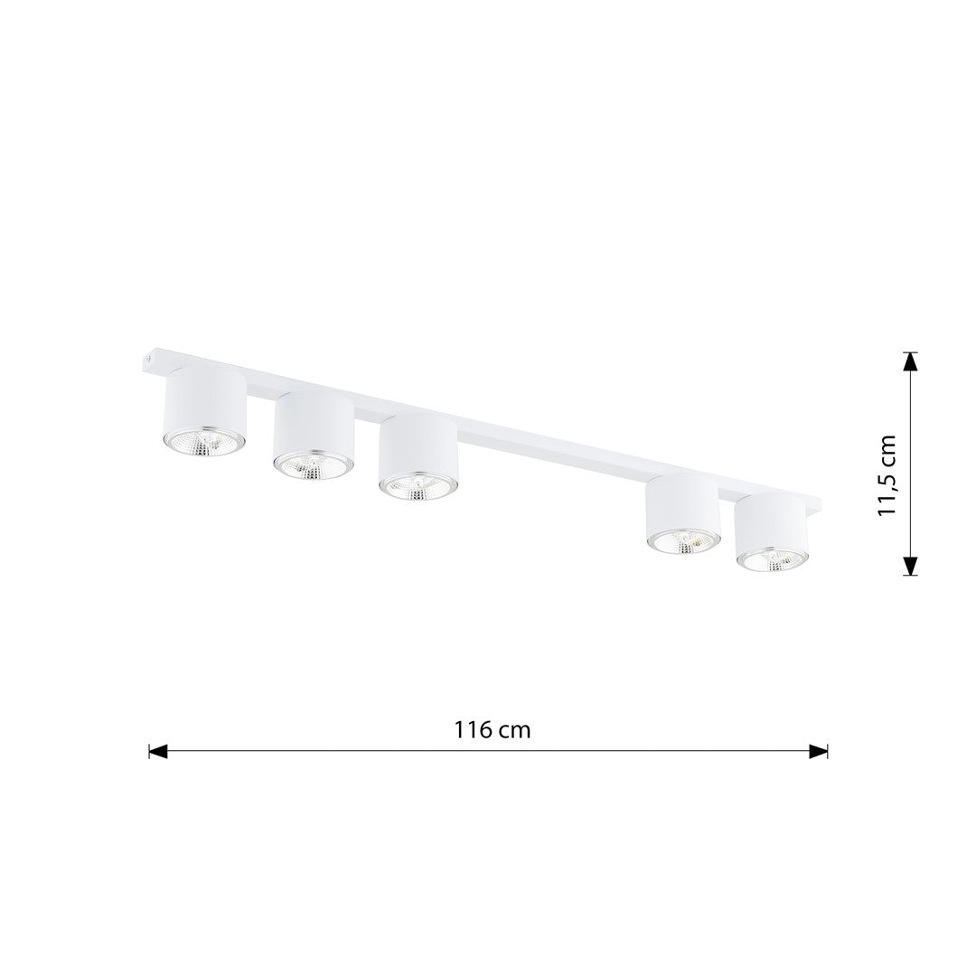 Loftlampe NANO 5 - Hvid - Nordic Unique