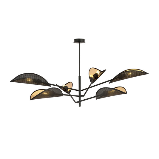 Loftlampe VENE 6 - Sort / Guld - Nordic Unique