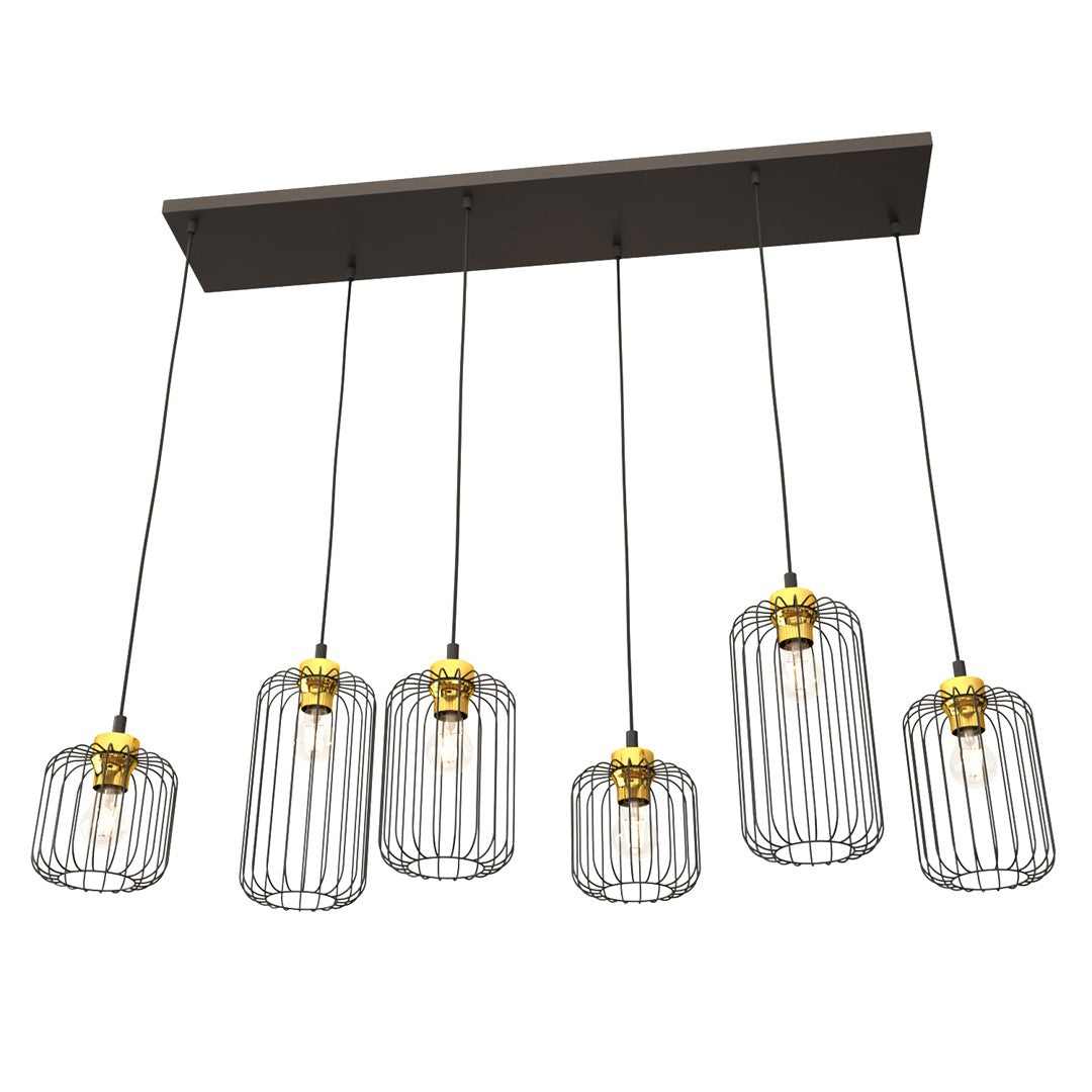 Loftlampe VANDER 6 BL GOLD - Nordic Unique