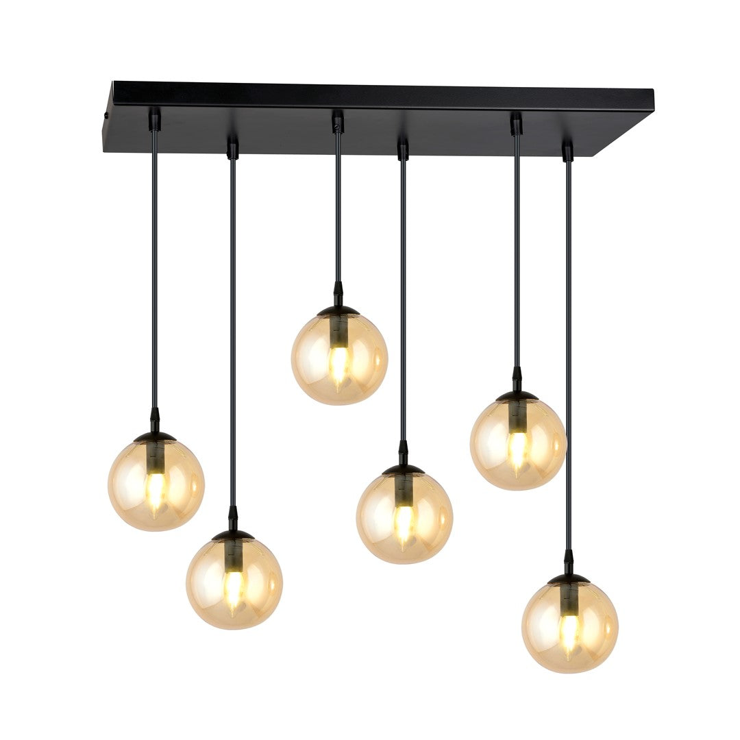Loftlampe COSMO 6 - Sort / Rav - Nordic Unique