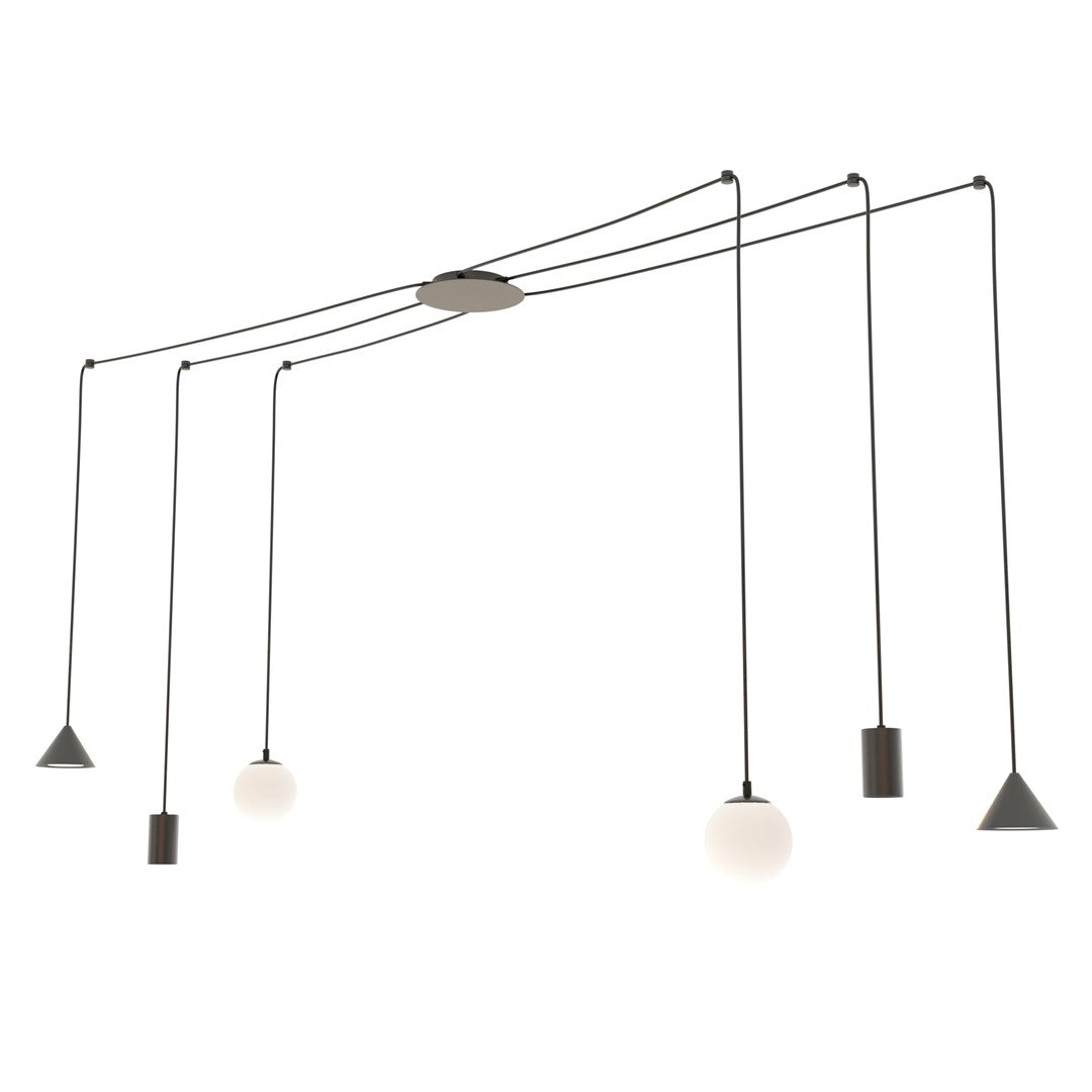 Loftlampe FUJI 6 - Sort - Nordic Unique