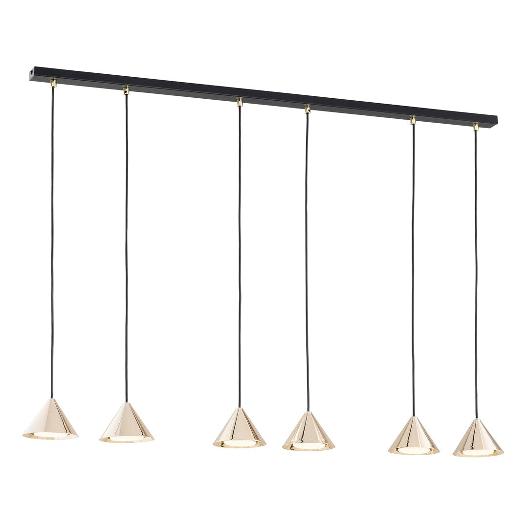 Loftlampe ELIT 6 - Sort / Guld - Nordic Unique