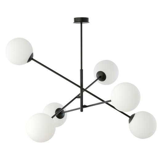 Loftlampe LINEAR 6 - Sort / Hvid - Nordic Unique
