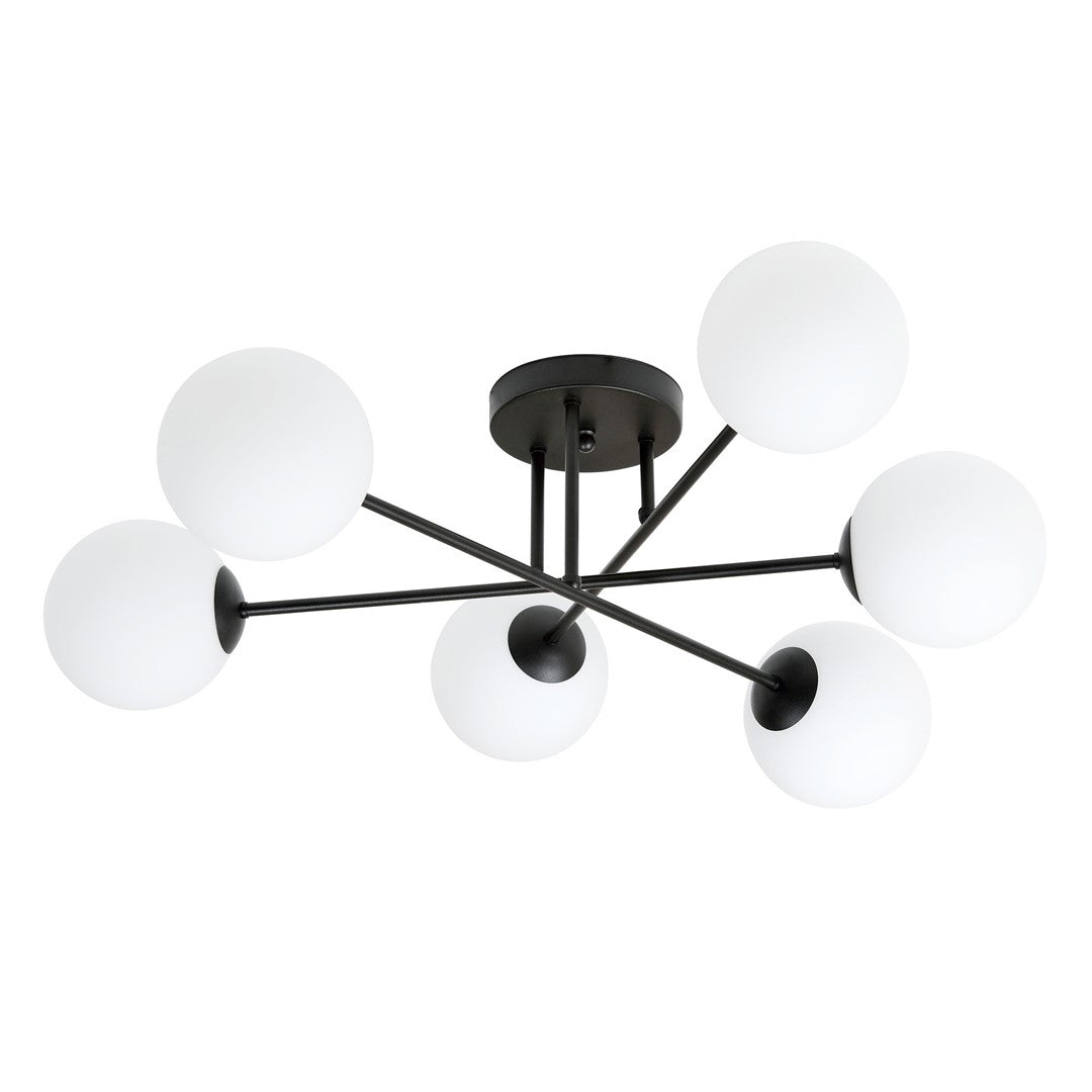 Loftlampe ROMA 6 - Sort / Hvid - Nordic Unique