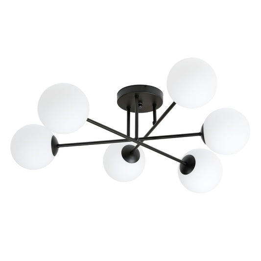 Loftlampe ROMA 6 - Sort / Hvid - Nordic Unique