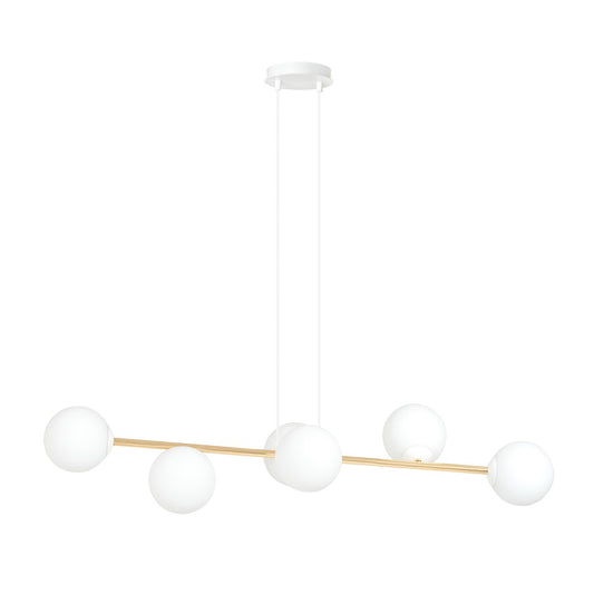 Loftlampe GRAVITY 6 - Hvid / Guld - Nordic Unique