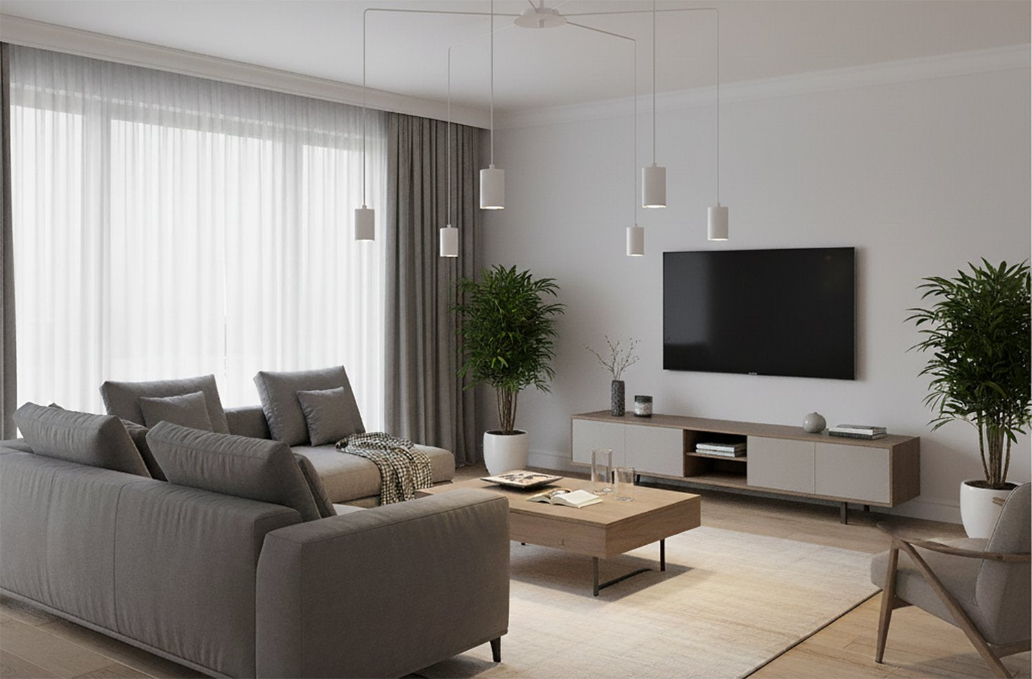 Loftlampe TRAKER 6 - Hvid - Nordic Unique