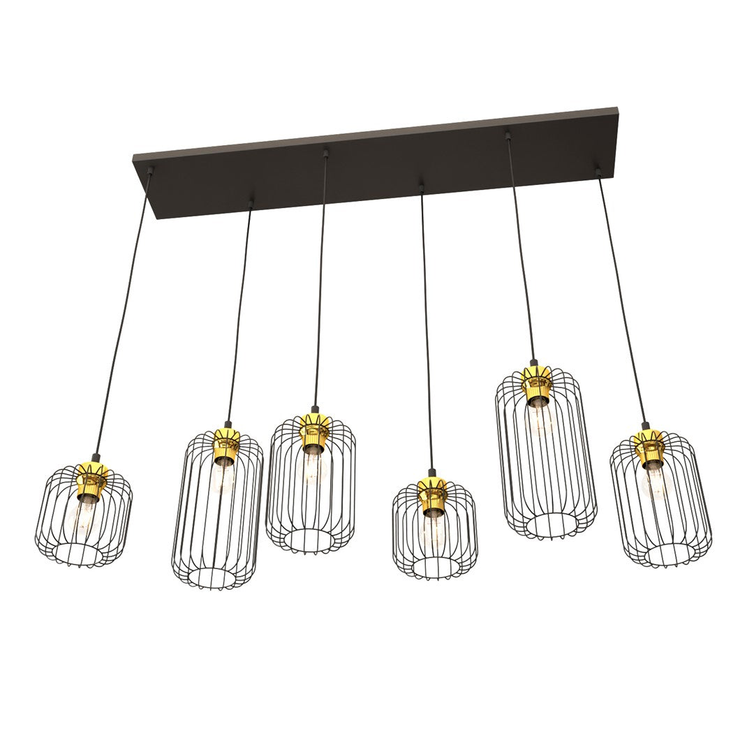 Loftlampe VANDER 6 BL GOLD - Nordic Unique
