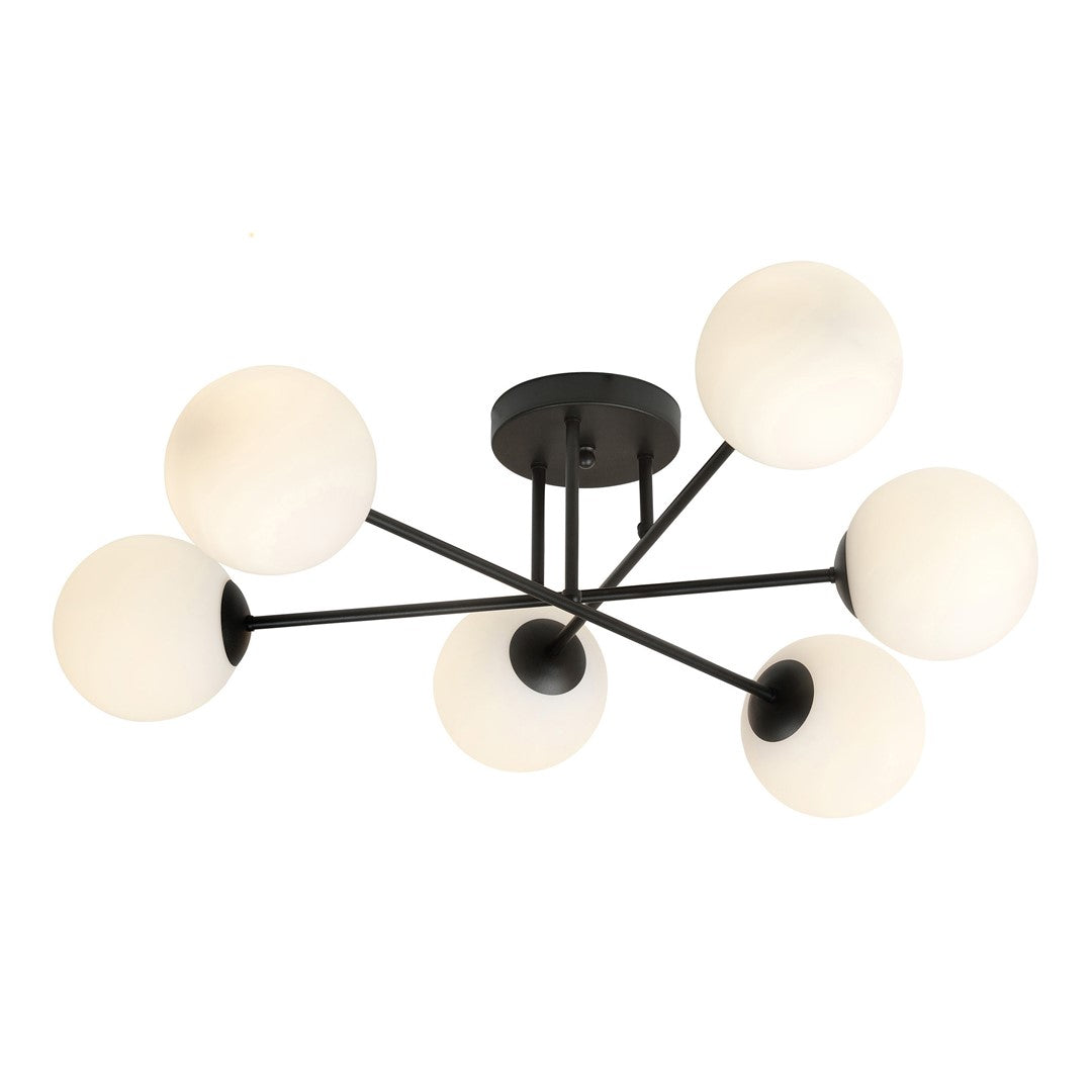 Loftlampe ROMA 6 - Sort / Hvid - Nordic Unique