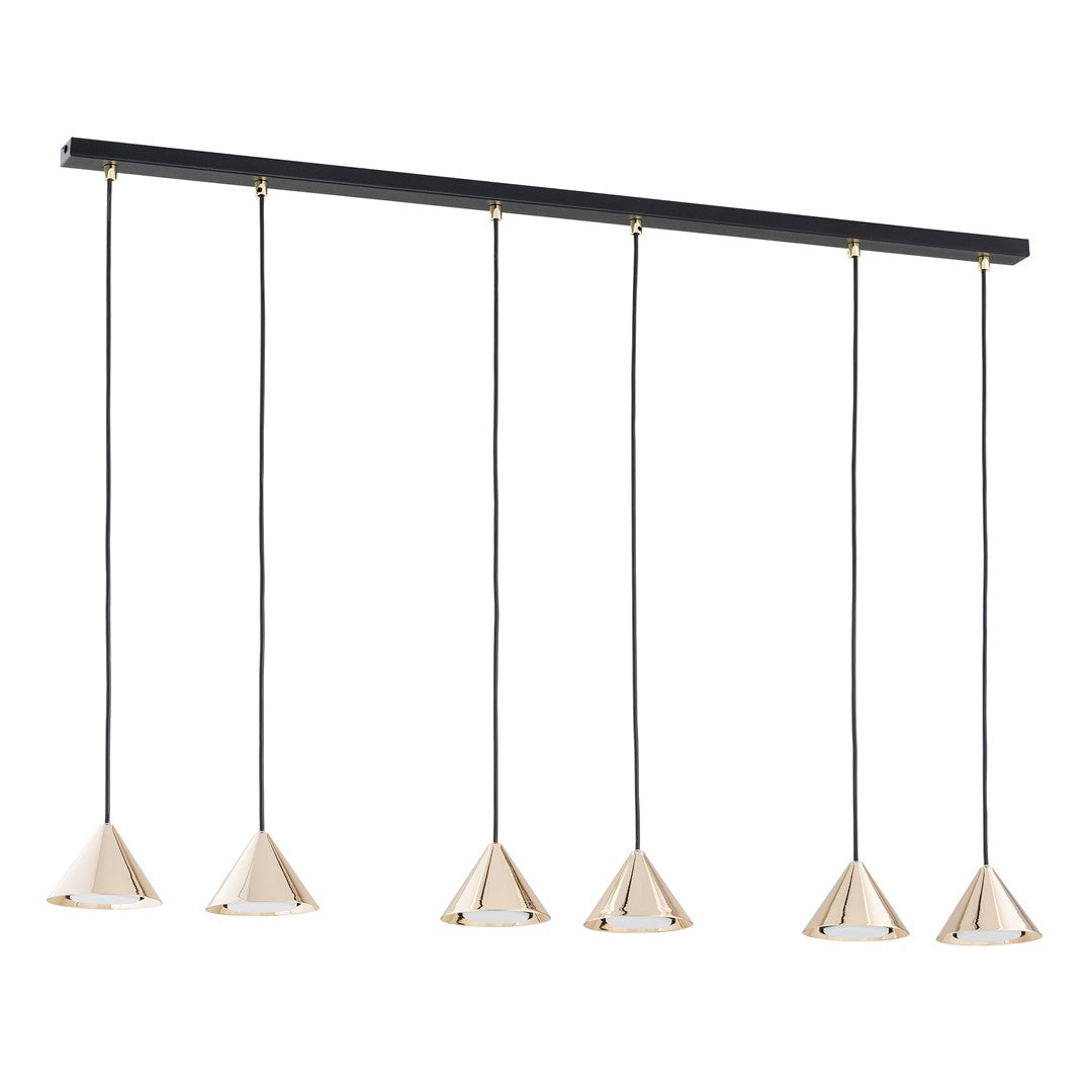 Loftlampe ELIT 6 - Sort / Guld - Nordic Unique
