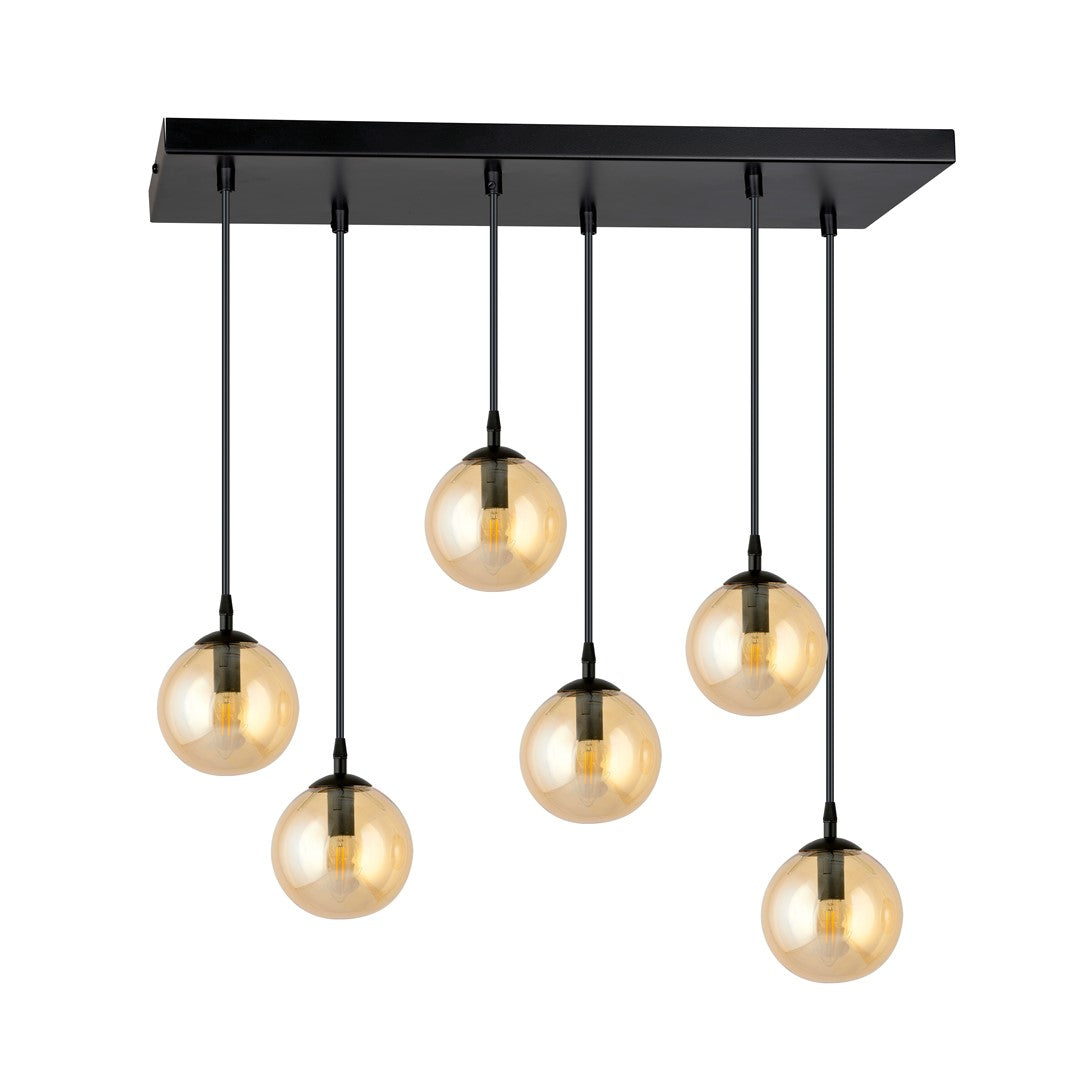 Loftlampe COSMO 6 - Sort / Rav - Nordic Unique