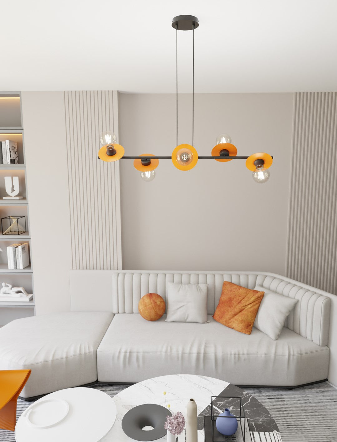 Loftlampe TOKEN 6 - Sort / Orange - Nordic Unique