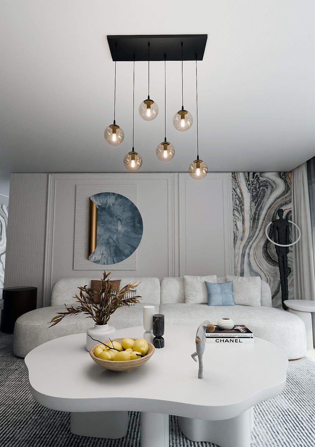 Loftlampe COSMO 6 - Sort / Rav - Nordic Unique