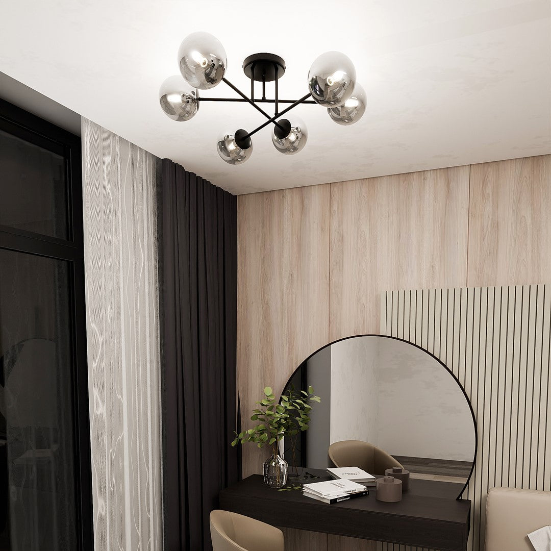 Loftlampe ROMA 6 - Sort / Grafit - Nordic Unique