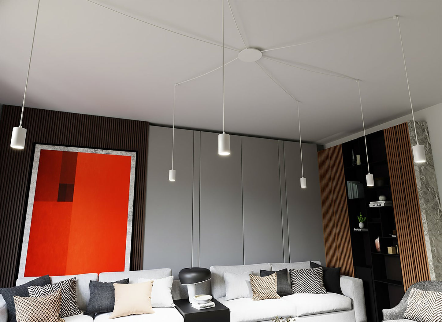 Loftlampe TRAKER 6 - Hvid - Nordic Unique