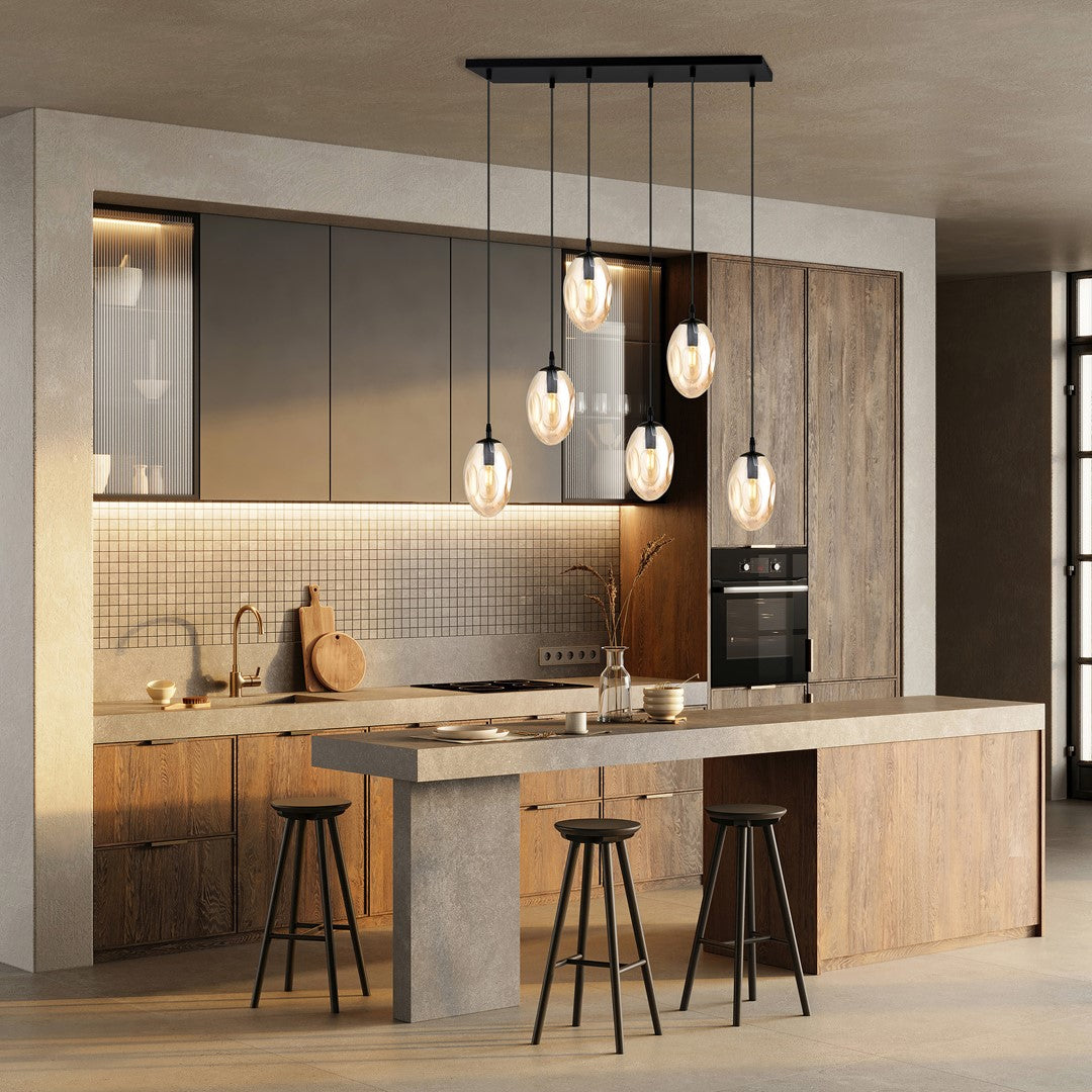 Loftlampe ASTRAL 6 - Sort / Rav - Nordic Unique