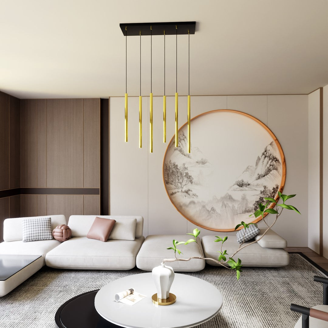 Loftlampe SELTER 6 - Guld / Sort - Nordic Unique