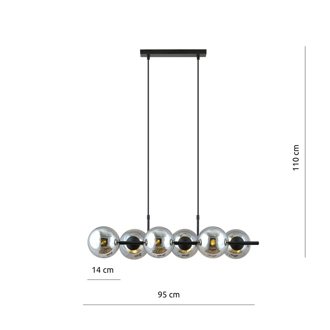 Loftlampe RORY 6 GRAFIT - Nordic Unique
