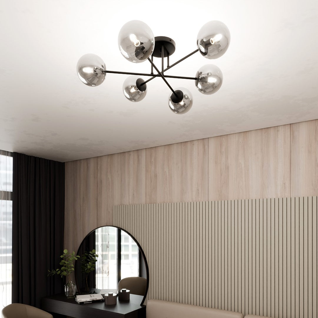Loftlampe ROMA 6 - Sort / Grafit - Nordic Unique