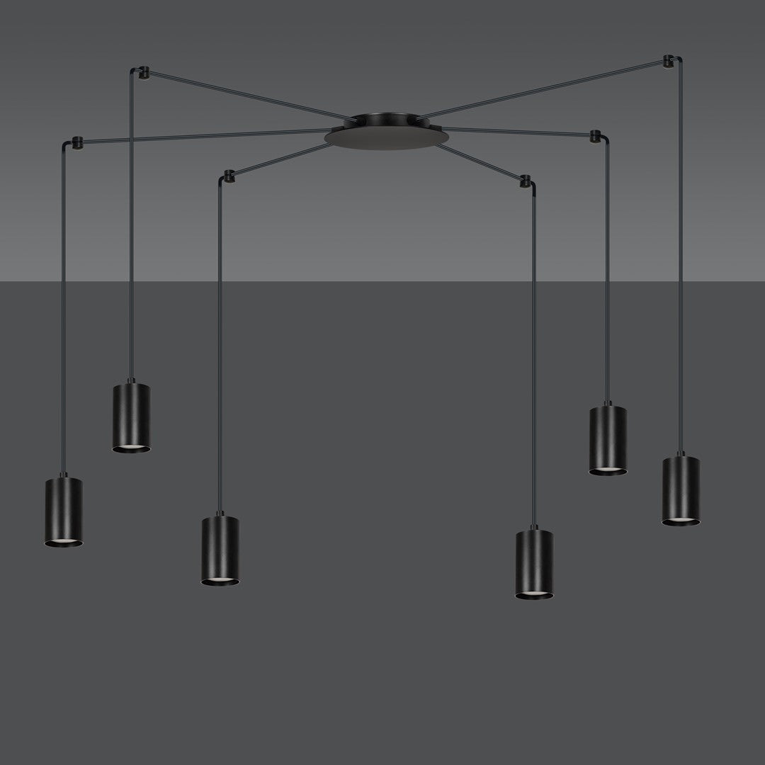 Loftlampe TRAKER 6 - Sort - Nordic Unique