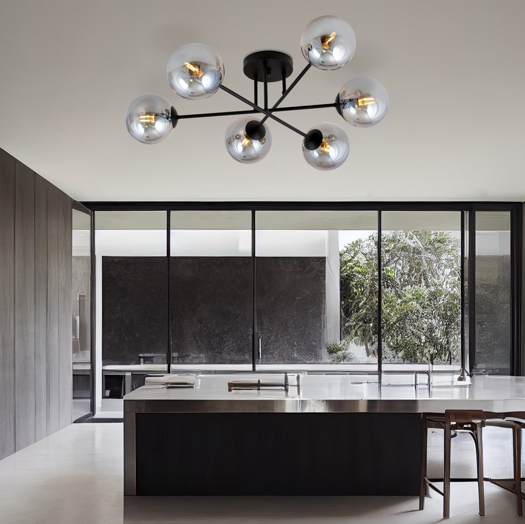 Loftlampe ROMA 6 - Sort / Grafit - Nordic Unique