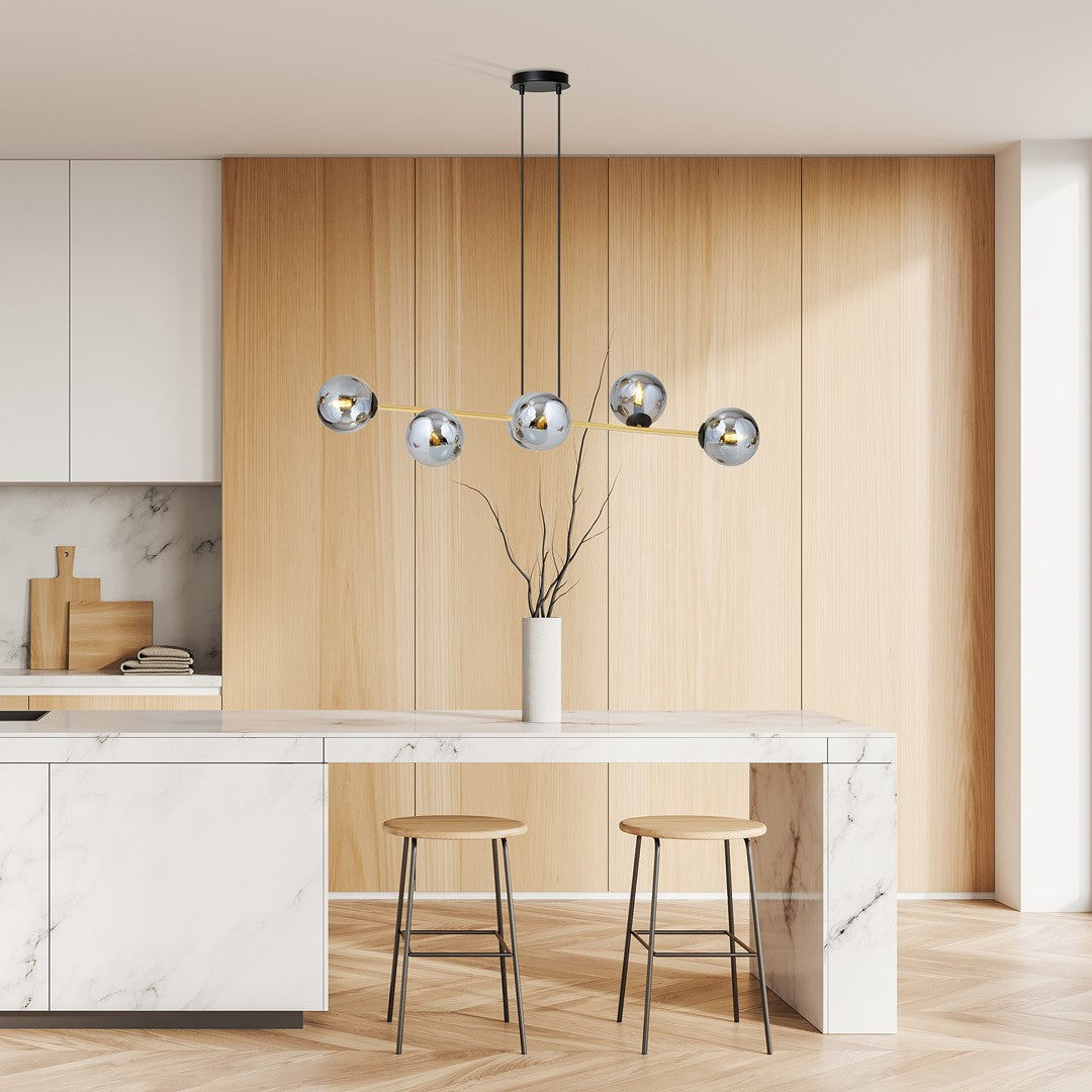 Loftlampe GRAVITY 6 - Sort / Guld / Grafit - Nordic Unique