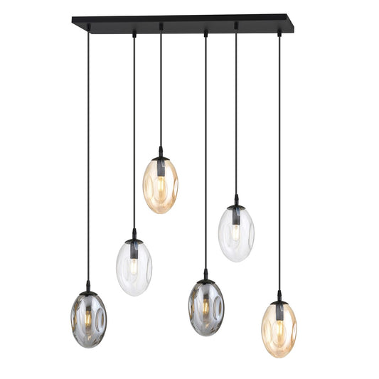 Loftlampe ASTRAL 6 - Sort / Rav / Grafit - Nordic Unique