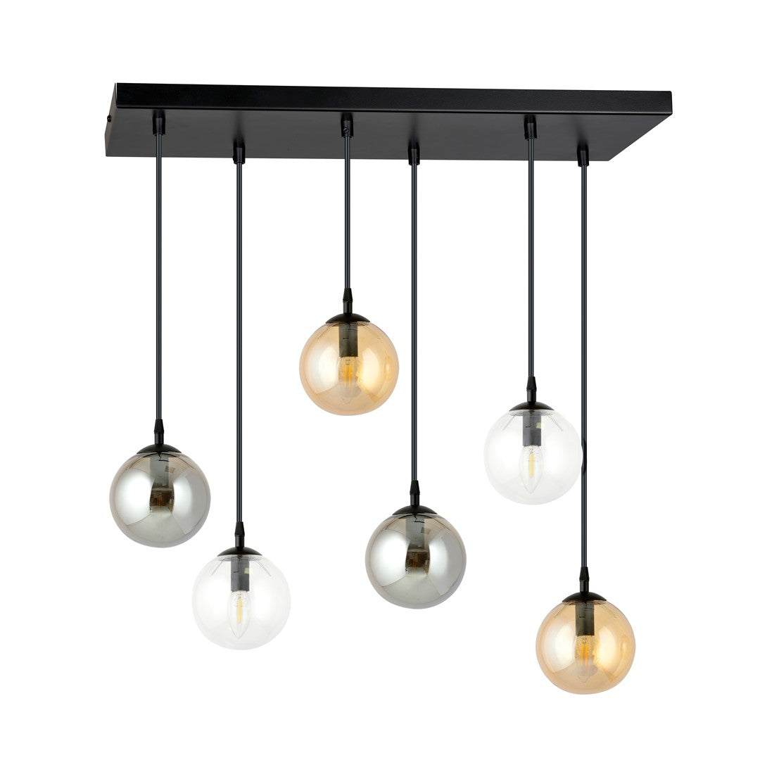 Loftlampe COSMO 6 - Sort / Grafit / Rav - Nordic Unique