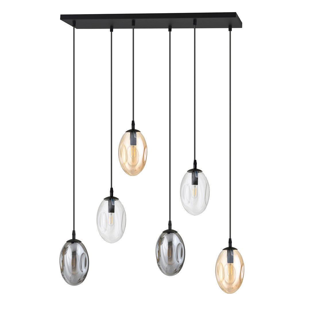 Loftlampe ASTRAL 6 - Sort / Rav / Grafit - Nordic Unique