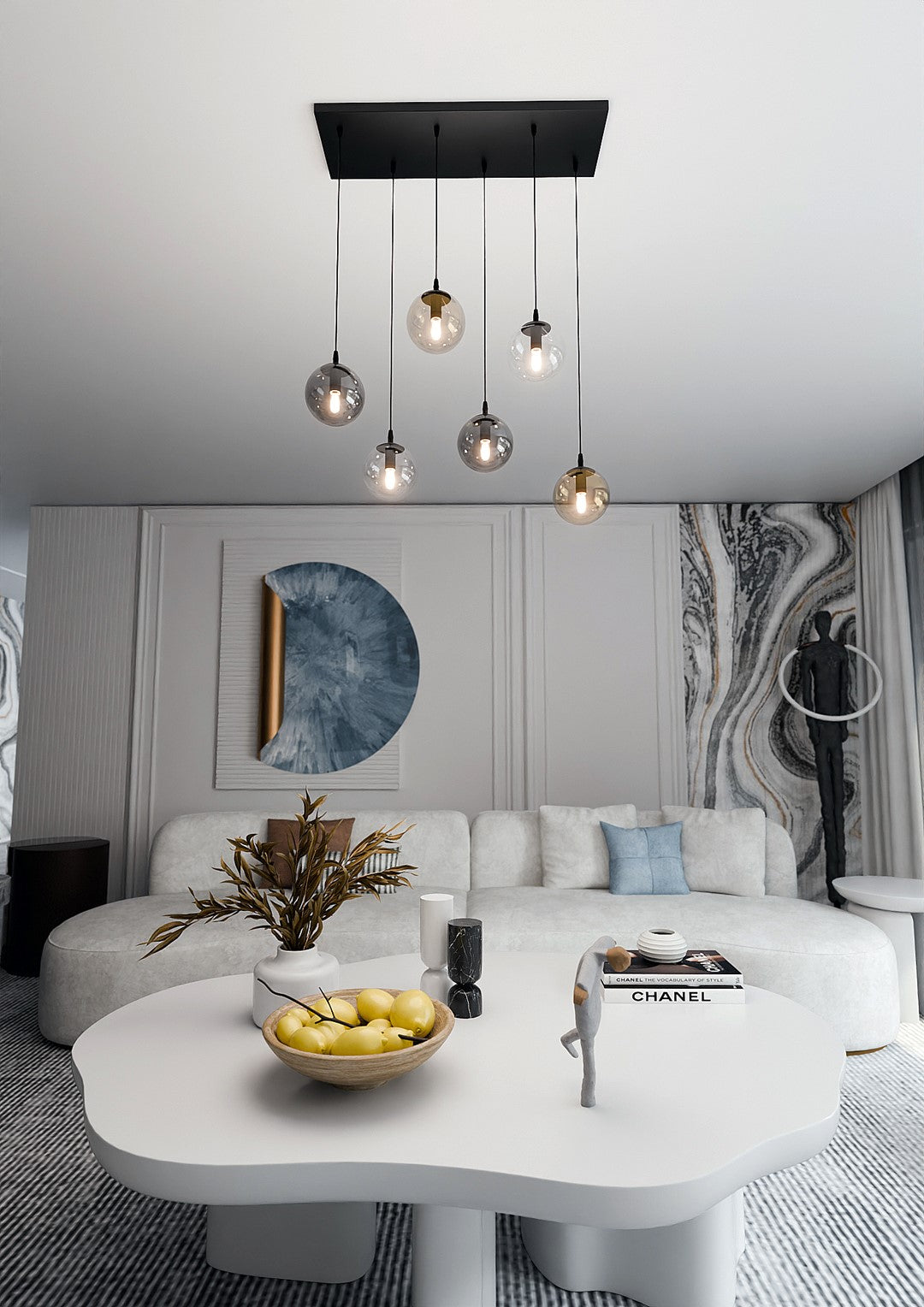 Loftlampe COSMO 6 - Sort / Grafit / Rav - Nordic Unique