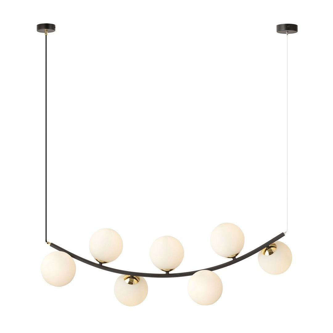 Loftlampe RITZ 7 - Sort / Hvid / Guld - Nordic Unique