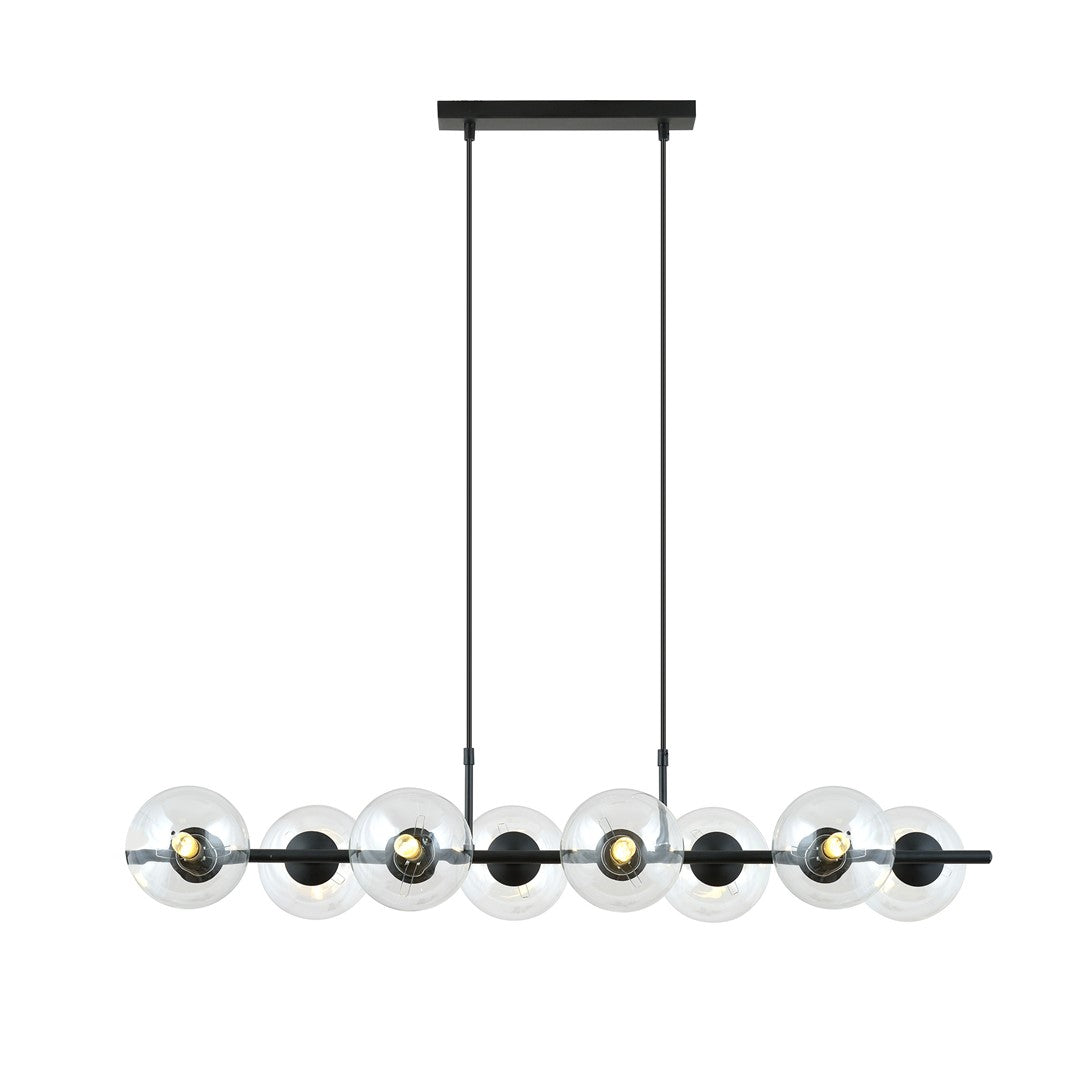 Loftlampe RORY 8 Gennemsigtig - Sort - Nordic Unique