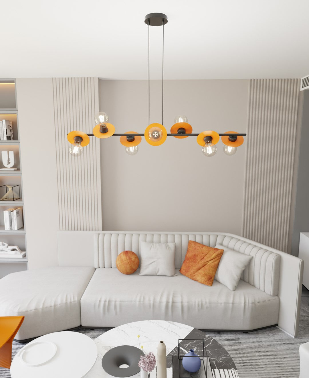 Loftlampe TOKEN 8 - Sort / Orange - Nordic Unique