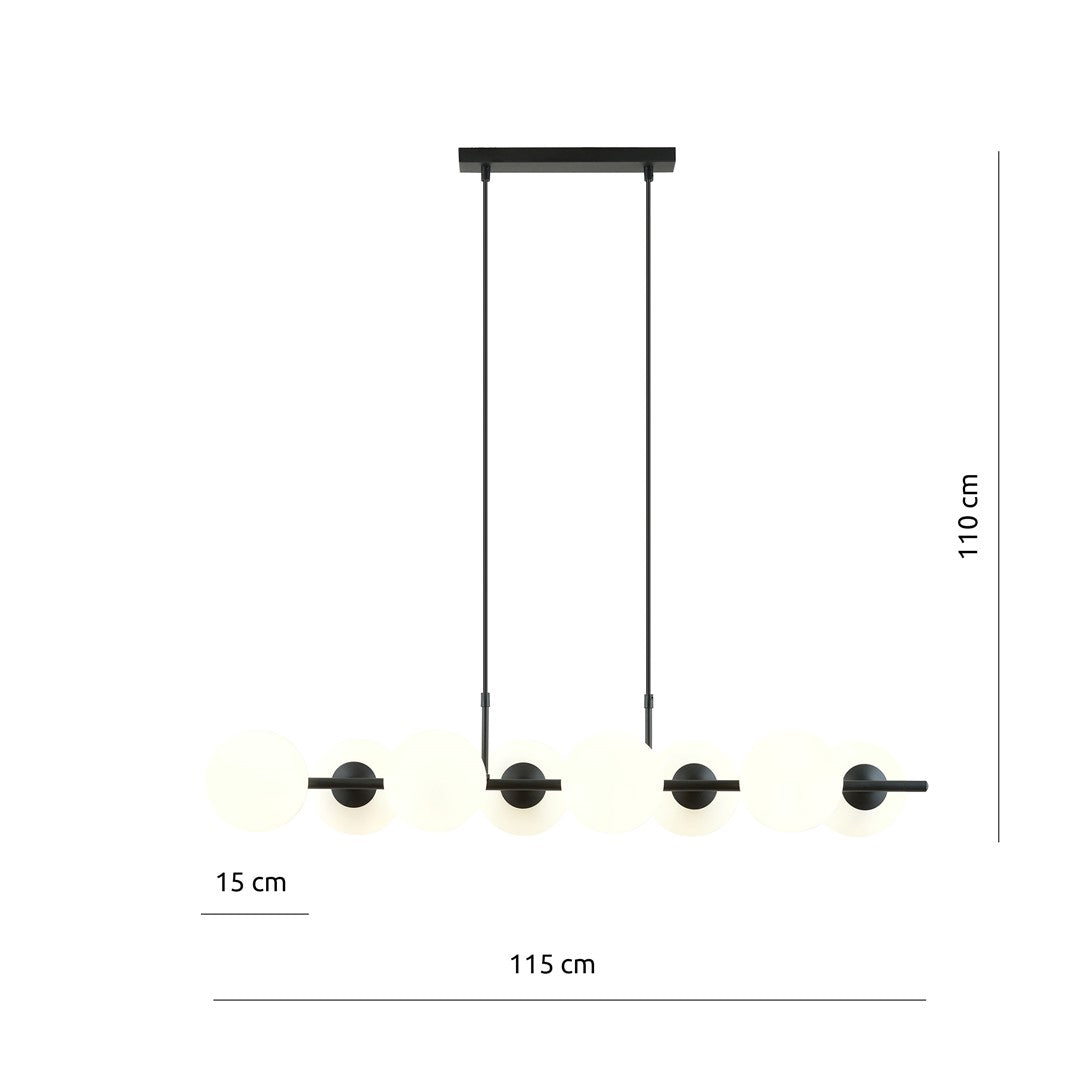 Loftlampe RORY 8 - Sort / Hvid - Nordic Unique