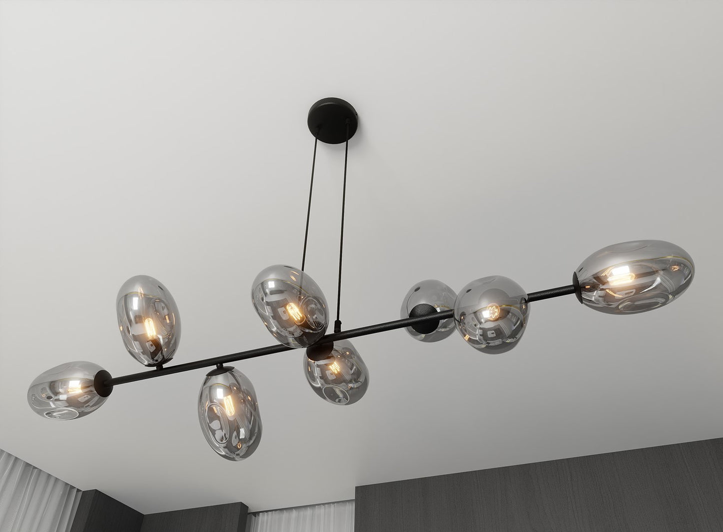 Loftlampe PANDORA 8 - Sort / Grafit - Nordic Unique