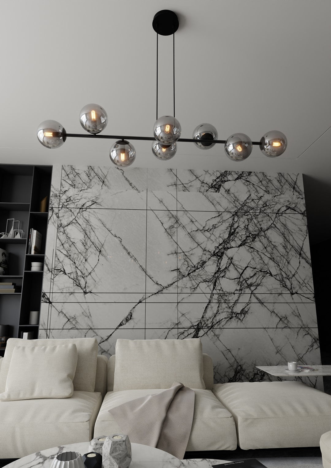 Loftlampe ROSSI 8 - Sort / Grafit - Nordic Unique