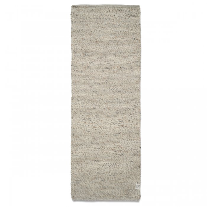 Løber Merino Tæppe 80x250cm - Naturlig Beige