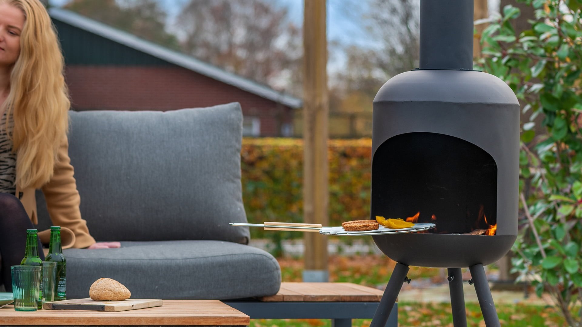 Fuego Udendørs Pejs/Bålfad L – Sort - Nordic Unique