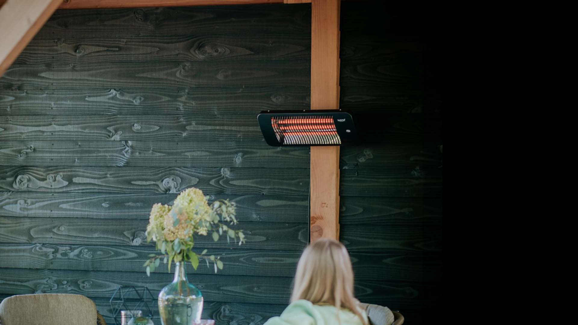 Lugo Quartz Vægmonteret Terrassevarmer – Grå (2000W) - Nordic Unique