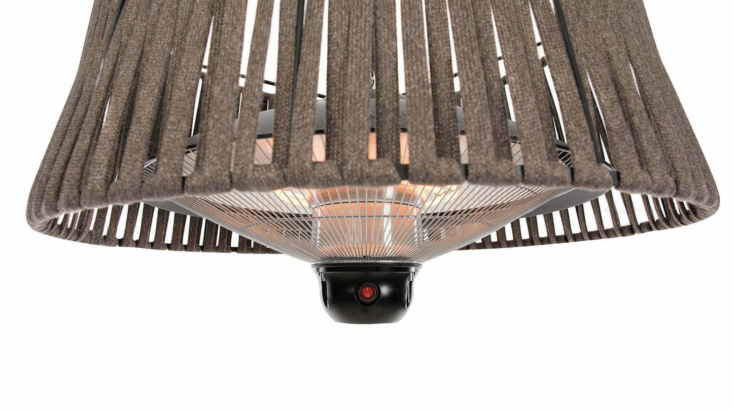 Artix Corda Bright Hængende Terrassevarmer – Brun (1800W) - Nordic Unique