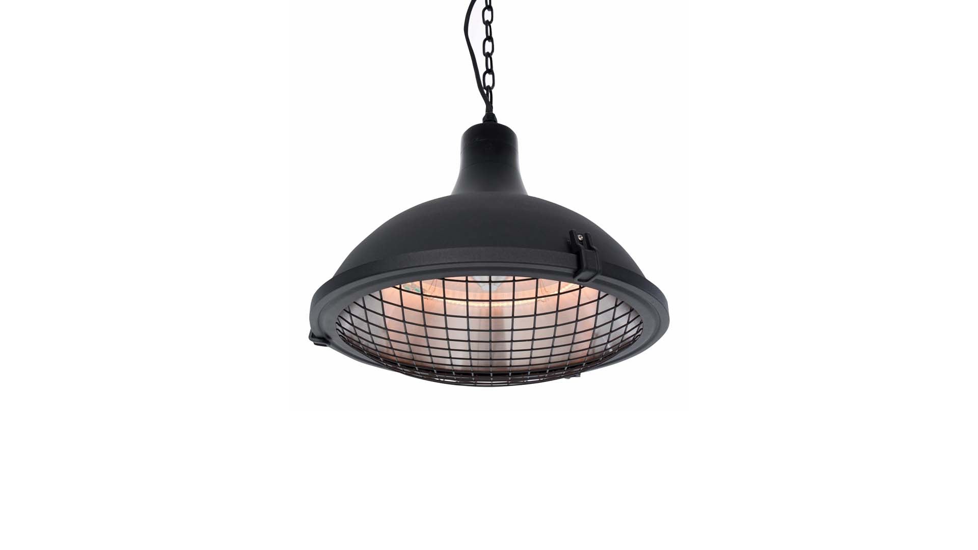 Indus II Bright Hængende Terrassevarmer – Sort (2100W) - Nordic Unique