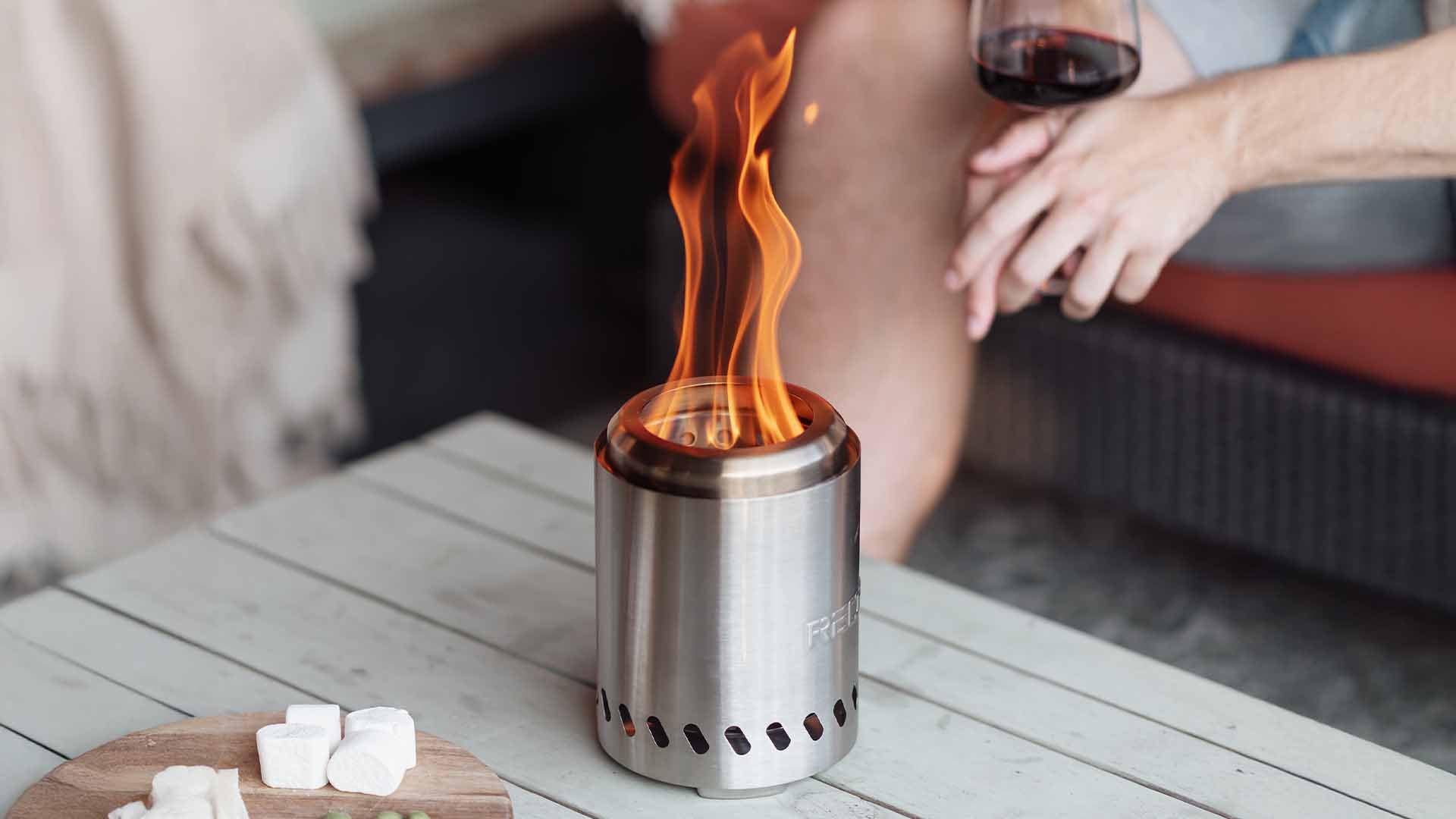 Volcano Bordpejs Bålfad S – Rustfrit Stål - Nordic Unique