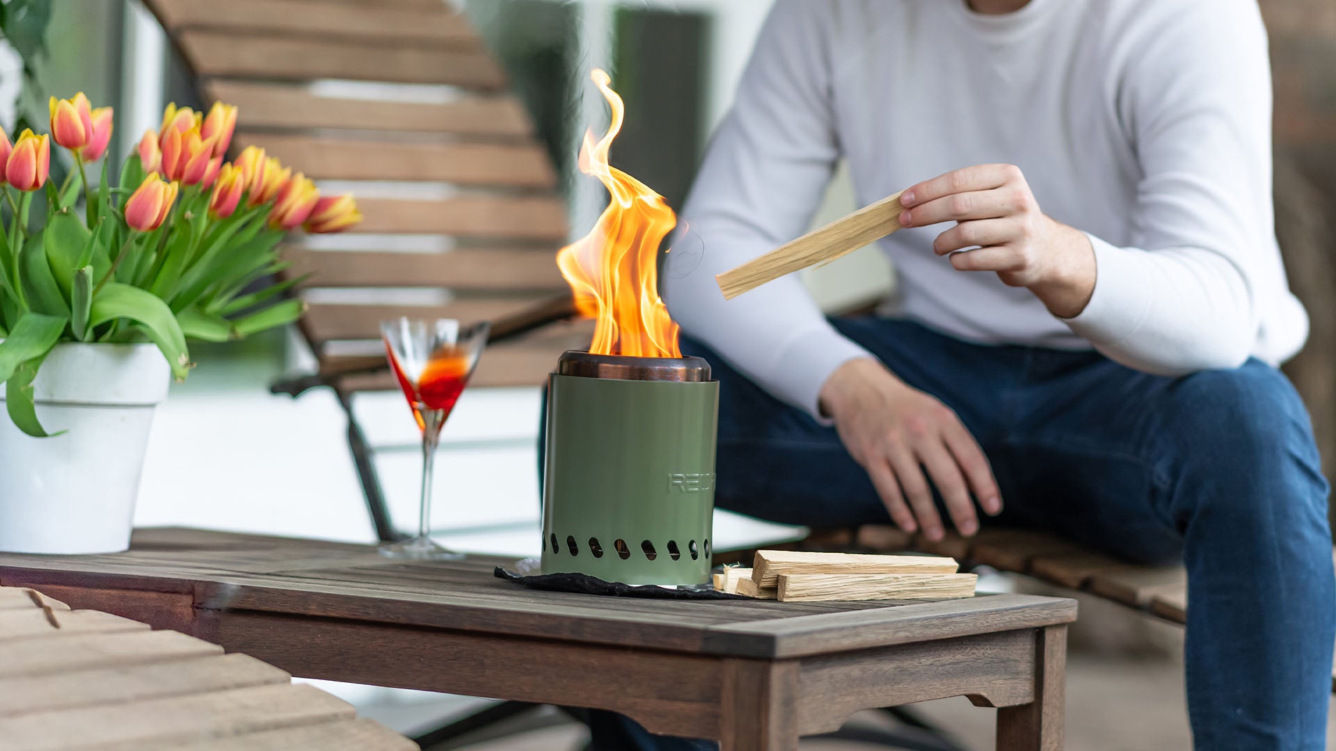 Volcano Bordpejs Bålfad S – Olivengrøn - Nordic Unique