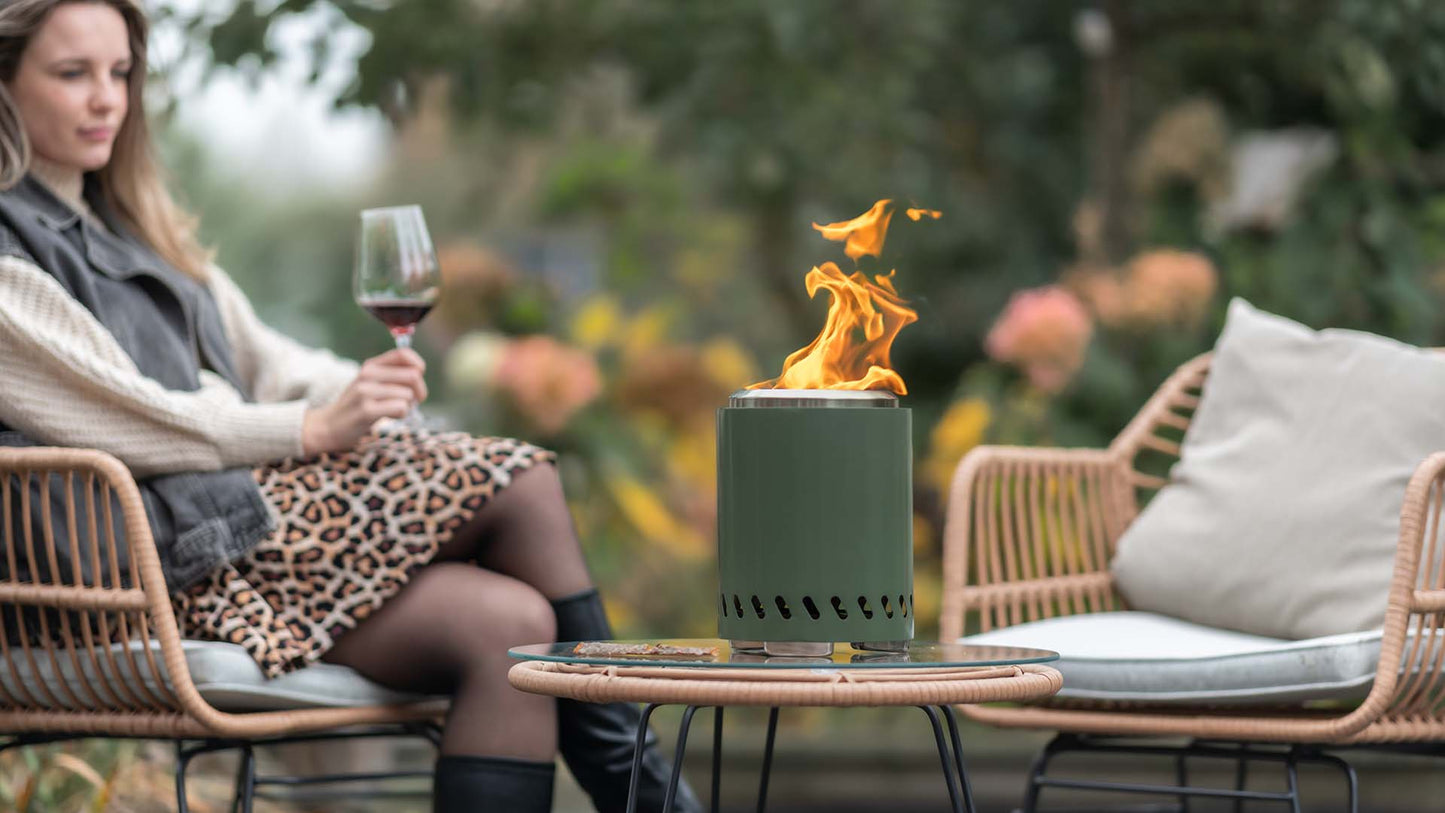 Volcano Bordpejs Bålfad M – Olivengrøn - Nordic Unique