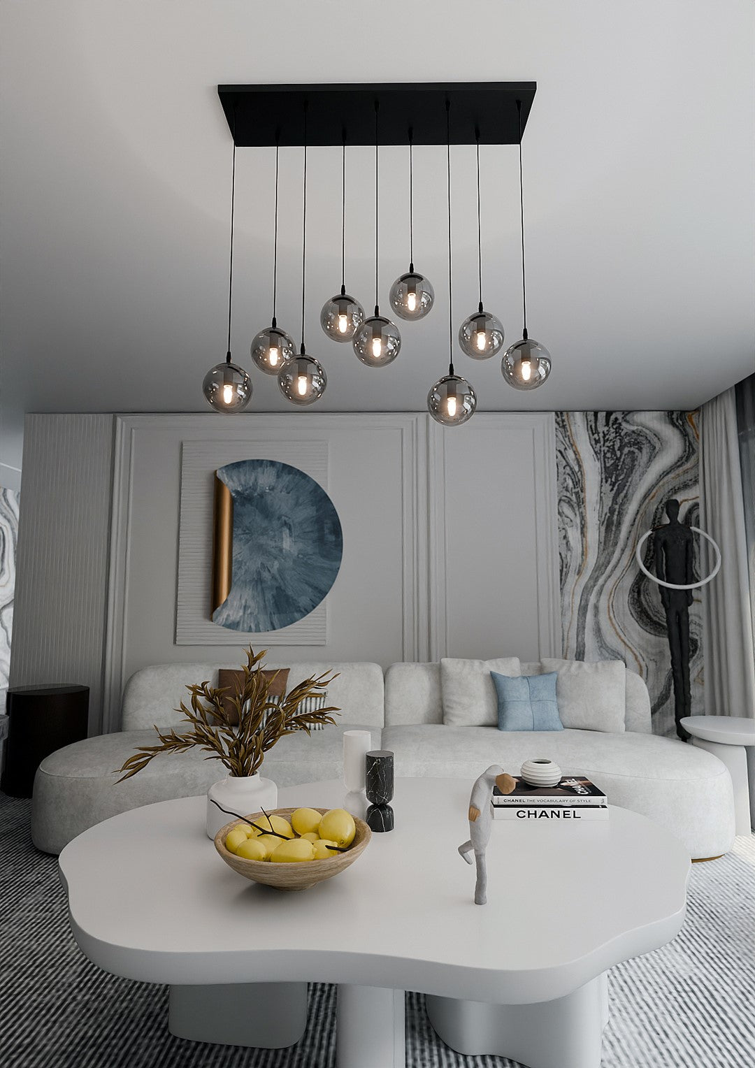 Loftlampe COSMO 9 - Sort / Grafit - Nordic Unique